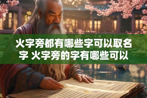 火字旁都有哪些字可以取名字 火字旁的字有哪些可以适合做名字