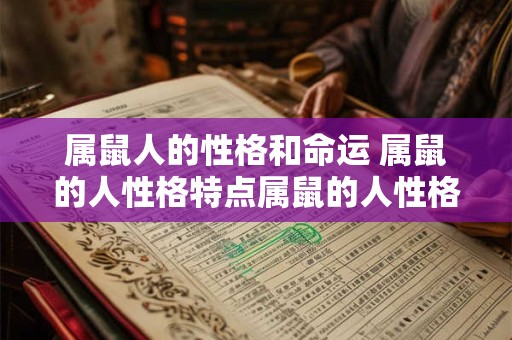 属鼠人的性格和命运 属鼠的人性格特点属鼠的人性格和脾气