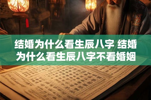 结婚为什么看生辰八字 结婚为什么看生辰八字不看婚姻