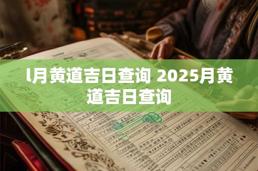 l月黄道吉日查询 2025月黄道吉日查询
