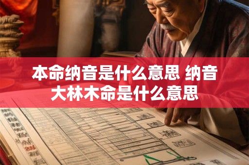 本命纳音是什么意思 纳音大林木命是什么意思