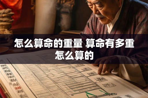 怎么算命的重量 算命有多重怎么算的