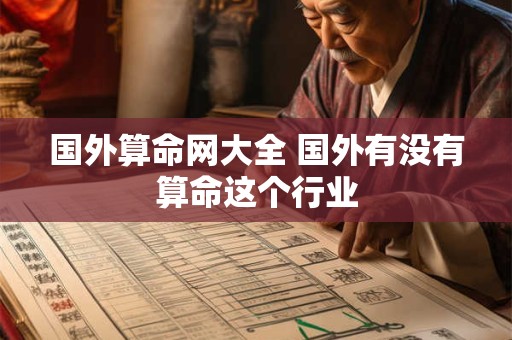 国外算命网大全 国外有没有算命这个行业