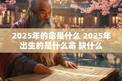 2025年的命是什么 2025年出生的是什么命 缺什么