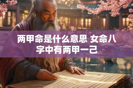 两甲命是什么意思 女命八字中有两甲一己