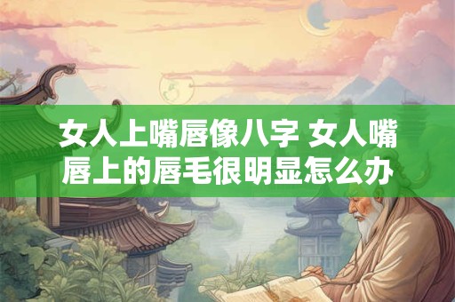 女人上嘴唇像八字 女人嘴唇上的唇毛很明显怎么办