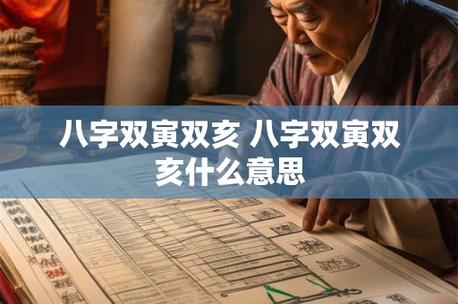 八字双寅双亥 八字双寅双亥什么意思