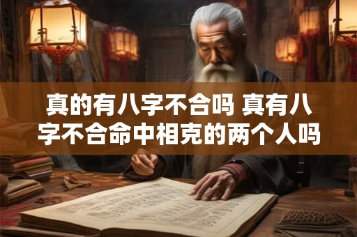 真的有八字不合吗 真有八字不合命中相克的两个人吗