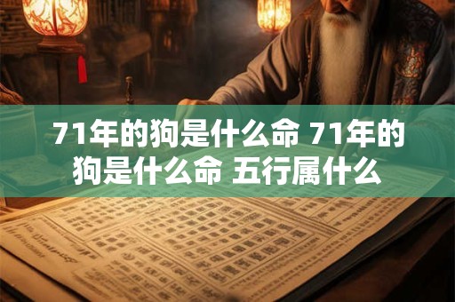 71年的狗是什么命 71年的狗是什么命 五行属什么