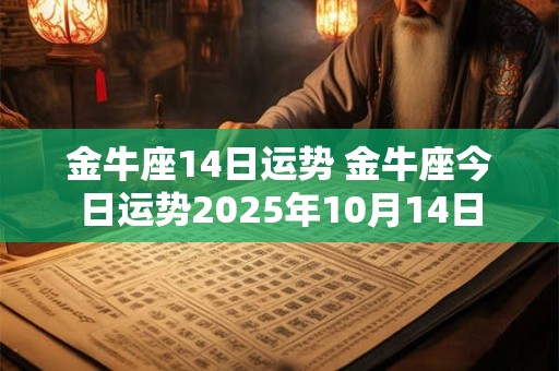 金牛座14日运势 金牛座今日运势2025年10月14日
