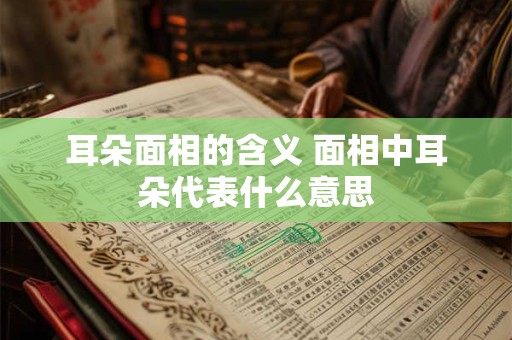 耳朵面相的含义 面相中耳朵代表什么意思