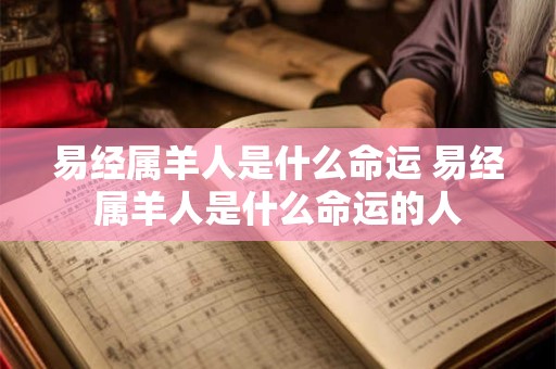 易经属羊人是什么命运 易经属羊人是什么命运的人
