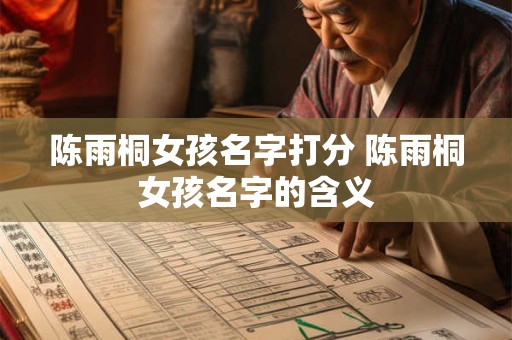 陈雨桐女孩名字打分 陈雨桐女孩名字的含义
