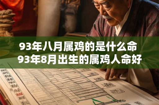 93年八月属鸡的是什么命 93年8月出生的属鸡人命好吗
