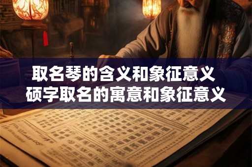 取名琴的含义和象征意义 硕字取名的寓意和象征意义