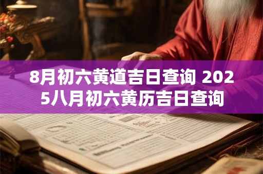 8月初六黄道吉日查询 2025八月初六黄历吉日查询