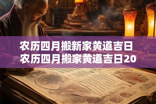 农历四月搬新家黄道吉日 农历四月搬家黄道吉日2025年是哪一天
