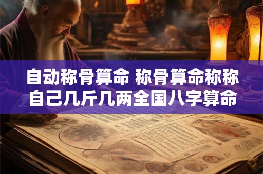 自动称骨算命 称骨算命称称自己几斤几两全国八字算命费用虚拟社区