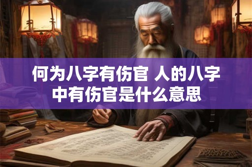 何为八字有伤官 人的八字中有伤官是什么意思