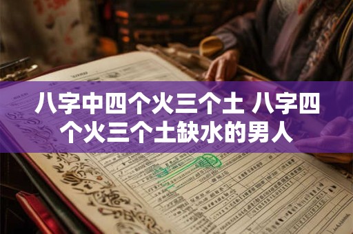 详细阅读:八字中四个火三个土 八字四个火三个土缺水的男人 八字中四个火三个土 八字四个火三个土缺水的男人