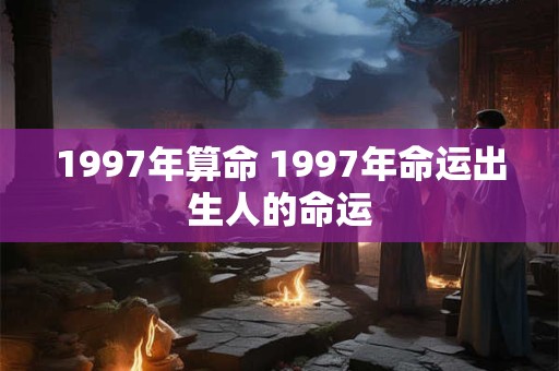 1997年算命 1997年命运出生人的命运