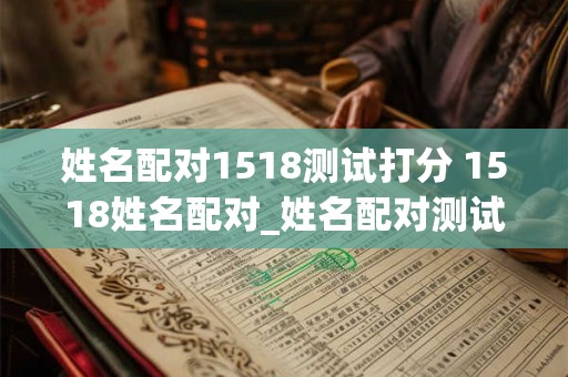 姓名配对1518测试打分 1518姓名配对_姓名配对测试