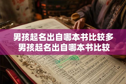 男孩起名出自哪本书比较多 男孩起名出自哪本书比较多的