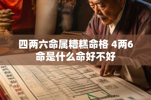 四两六命属糟糕命格 4两6命是什么命好不好