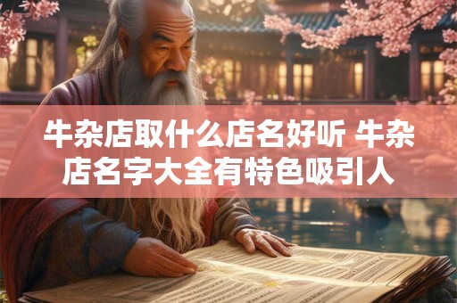 牛杂店取什么店名好听 牛杂店名字大全有特色吸引人