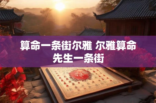 算命一条街尔雅 尔雅算命先生一条街