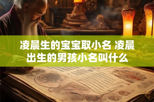 凌晨生的宝宝取小名 凌晨出生的男孩小名叫什么 凌晨生的宝宝取小名 凌晨出生的男孩小名叫什么
