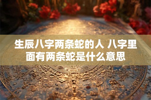 生辰八字两条蛇的人 八字里面有两条蛇是什么意思