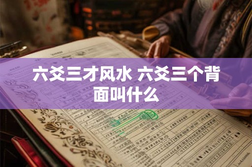 六爻三才风水 六爻三个背面叫什么