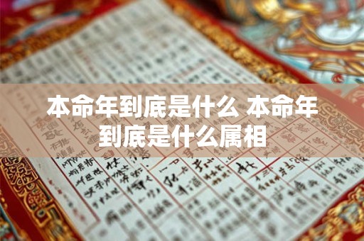 本命年到底是什么 本命年到底是什么属相