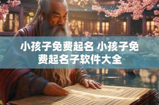 小孩子免费起名 小孩子免费起名子软件大全