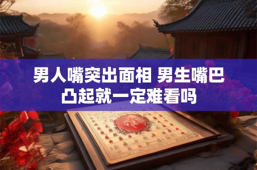 男人嘴突出面相 男生嘴巴凸起就一定难看吗