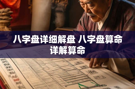 八字盘详细解盘 八字盘算命详解算命