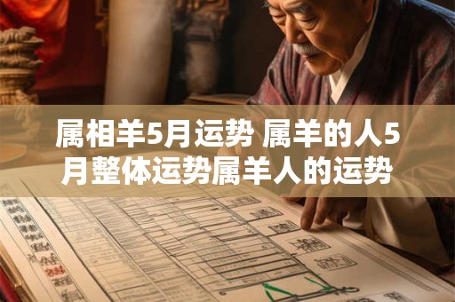 属相羊5月运势 属羊的人5月整体运势属羊人的运势