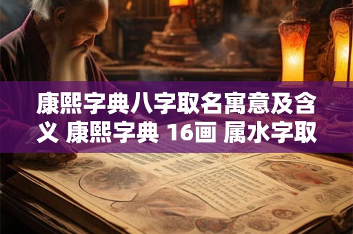 康熙字典八字取名寓意及含义 康熙字典 16画 属水字取名的寓意