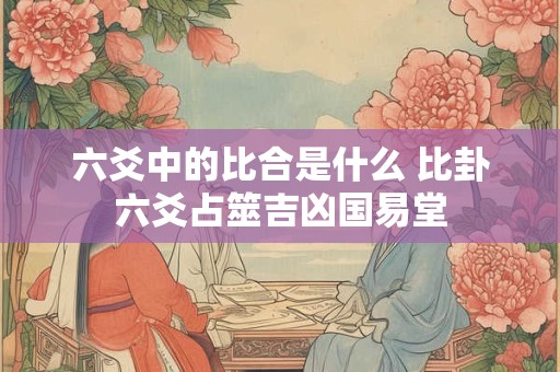 六爻中的比合是什么 比卦六爻占筮吉凶国易堂