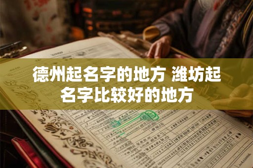 德州起名字的地方 潍坊起名字比较好的地方