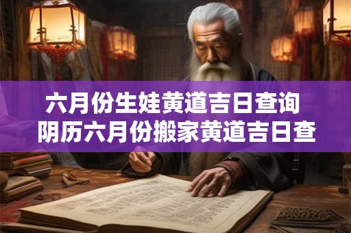 六月份生娃黄道吉日查询 阴历六月份搬家黄道吉日查询