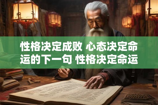 性格决定成败 心态决定命运的下一句 性格决定命运 心态决定一切写心得