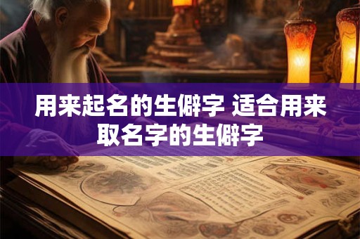 用来起名的生僻字 适合用来取名字的生僻字