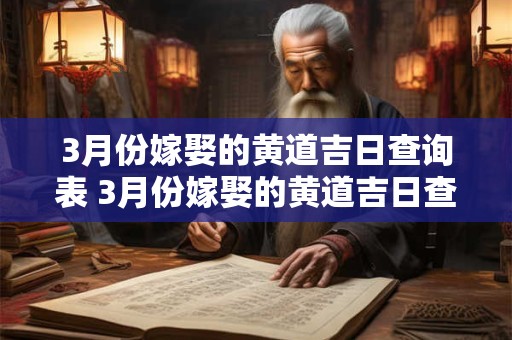 3月份嫁娶的黄道吉日查询表 3月份嫁娶的黄道吉日查询表最新