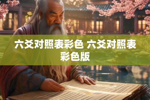 六爻对照表彩色 六爻对照表彩色版