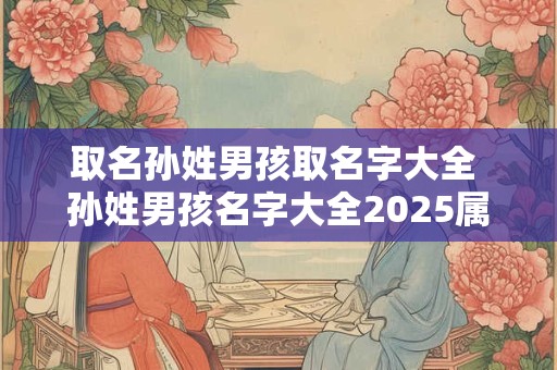 取名孙姓男孩取名字大全 孙姓男孩名字大全2025属龙取名