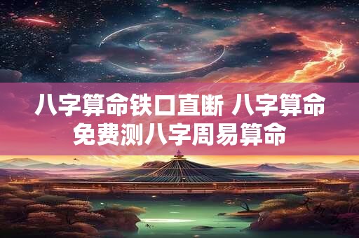 八字算命铁口直断 八字算命免费测八字周易算命