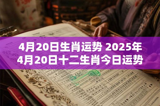 4月20日生肖运势 2025年4月20日十二生肖今日运势