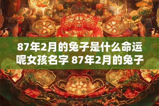 87年2月的兔子是什么命运呢女孩名字 87年2月的兔子是什么命运呢女孩名字怎么取